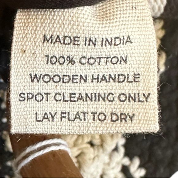 Laude the Label x Curateur The Gabby Boho Macrame Tote Bag NWT Handmade in India - Picture 4 of 6